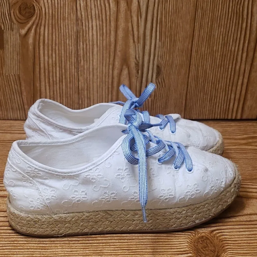 Gap Kids Size 4 Canvas and Lace Espadrille Comfort Fashion Shoes Sneakers